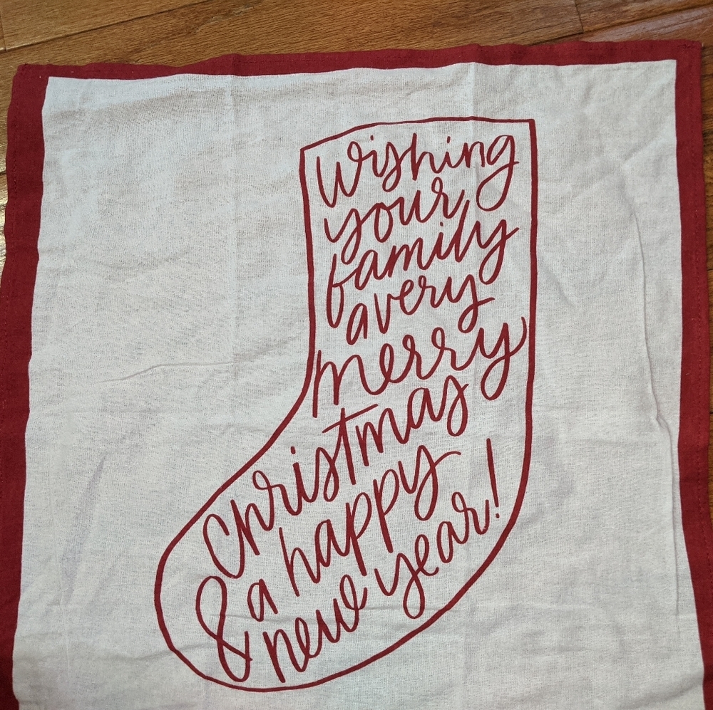 $3 w/ bundle Tea towel stocking Merry Christmas - Picture 2 of 6
